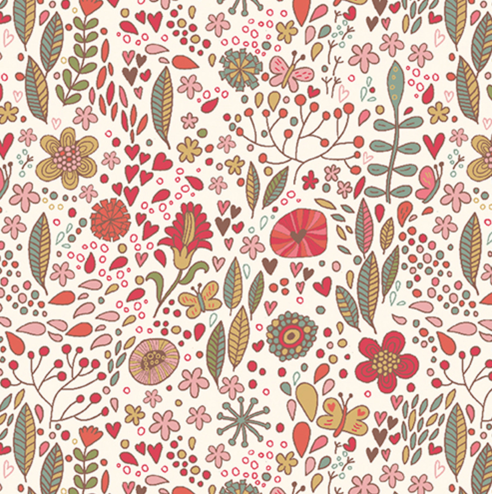 Wildflowers Field Rose- 1350326B- Benartex Fabric